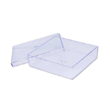 CAIXA PLASTICA GERBOX COM CALCO MED 11X11X 3.5 CM EM PS-JPROLAB